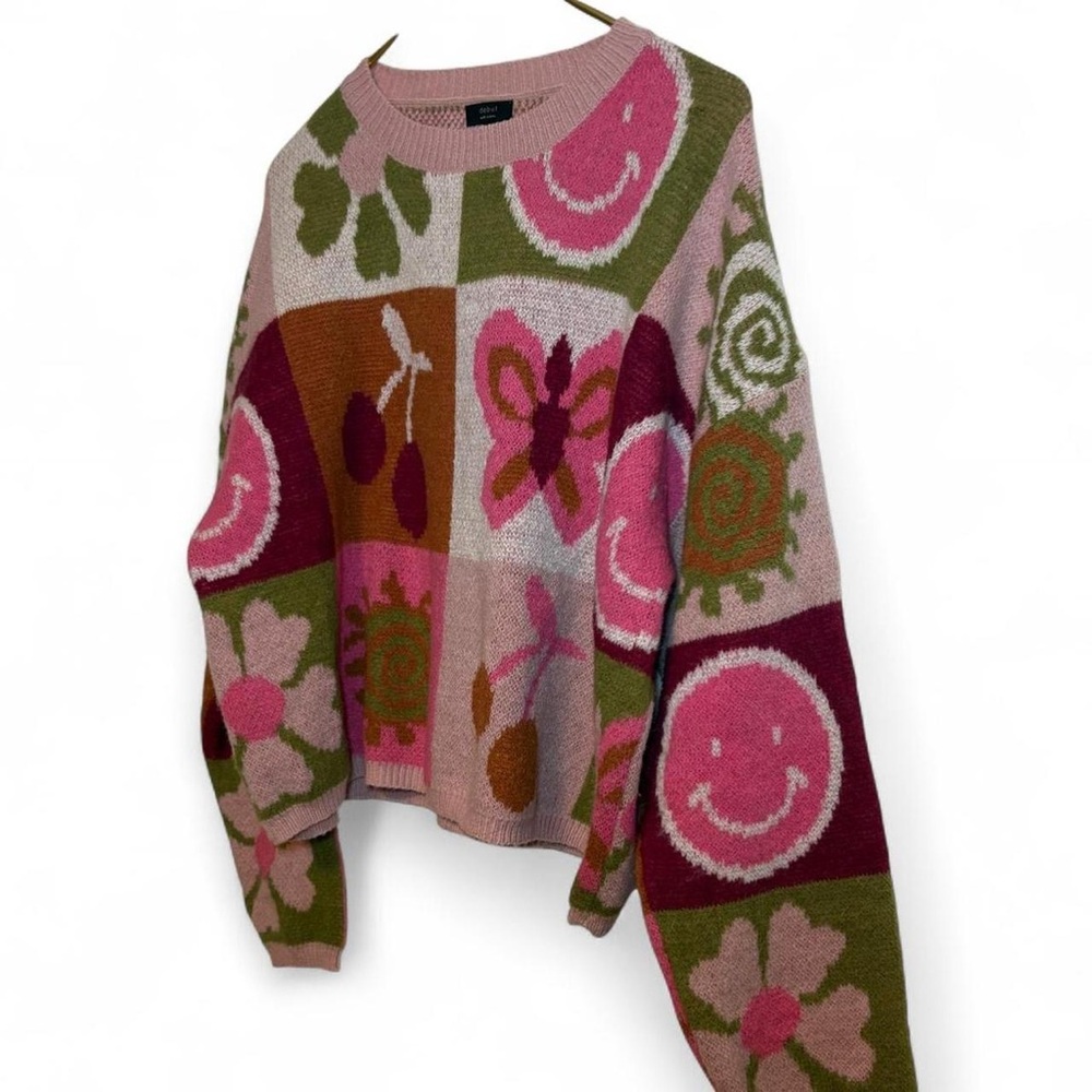Debut Multicolor Patchwork Sweater - image 4